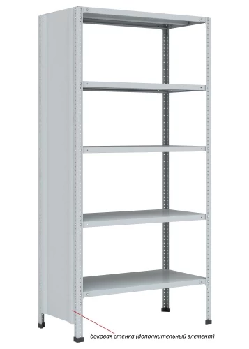 Стеллаж металлический Титан МС-750 2000x1000x800/3